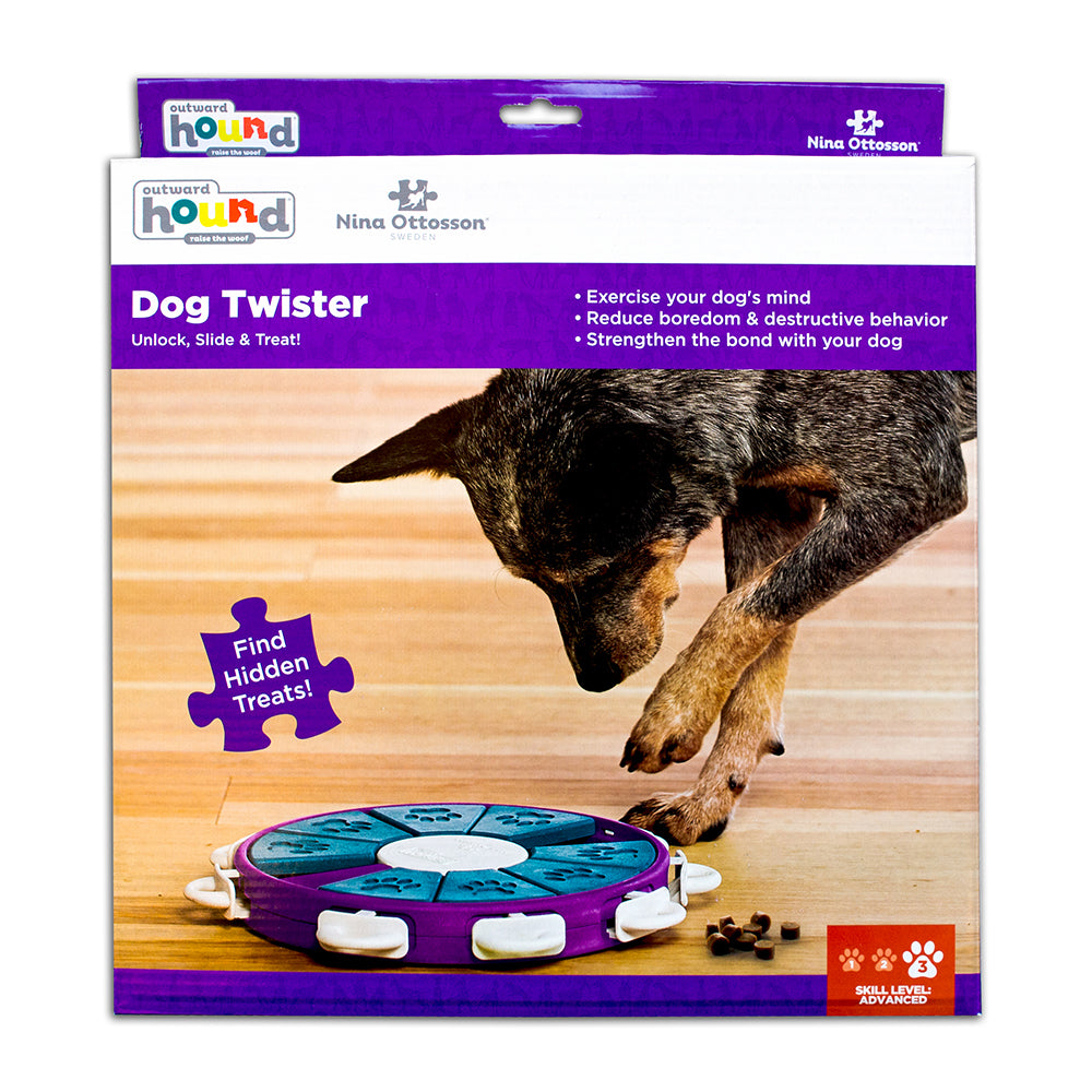 Juguete interactivo para perros Nina Ottosson Twister morado, 1 unidad/grande, 13,25 pulgadas